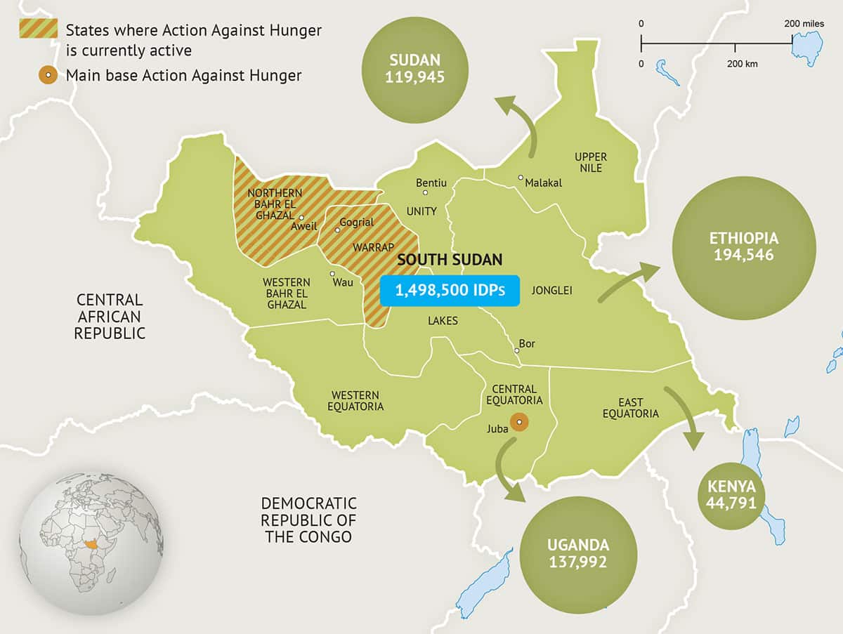 A map showing the location of Rwanda.