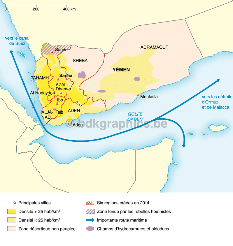 Een kaart van Syrië.