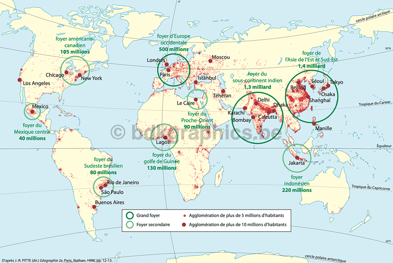 Een kaart met de locaties van de kerncentrales ter wereld.