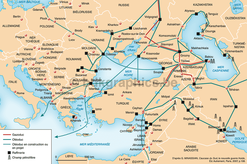 Een kaart met de routes van de Europese spoorwegen.